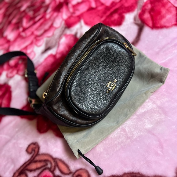 Coach Brown and Black Belt Crossbody Bag - Picture 4 of 5